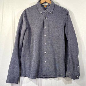 Tailor Vintage Grey Men's Button Up Dress Shirt With Warm Lining Medium